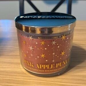 Bath & Body Works 3 Wick Candle. Pink Apple Punch.